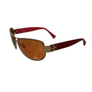 Coach Womens Sunglasses Aviator Gold/Burgundy 63mm HC7001 Excellent FRAMES ONLY